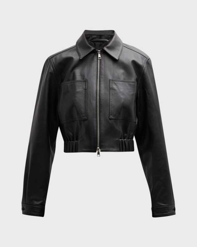 Cropped Leather Jacket